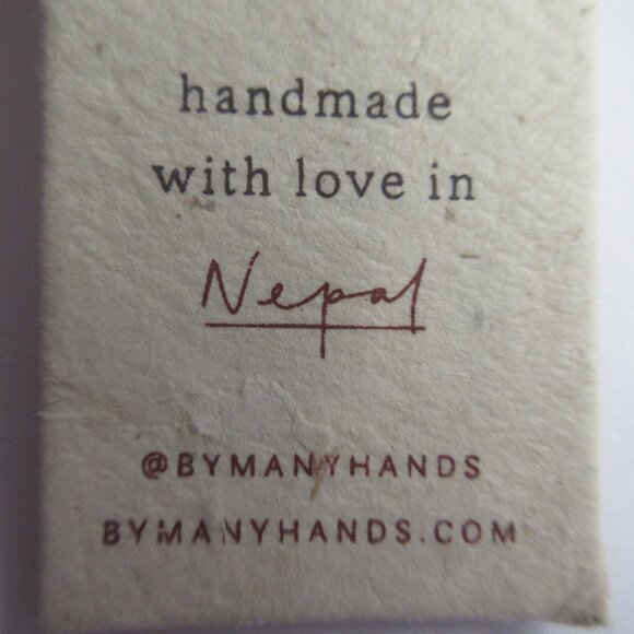 By Many Hands Brecken Beanie Fleece Lined Nepal Wool Hat w/ Pom Pom Tan NWT - Picture 12 of 13